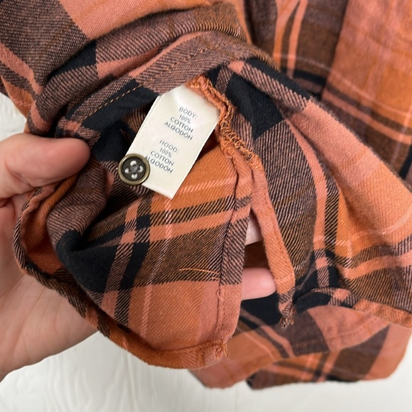 BKE Hooded Boyfriend Flannel Shirt XL - Picture 5 of 7